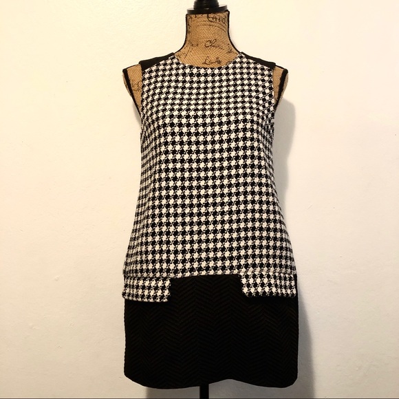 Dresses & Skirts - Black And White Houndstooth Tube Dress